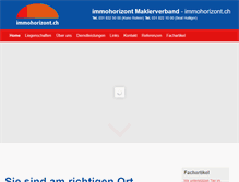 Tablet Screenshot of immohorizont.ch